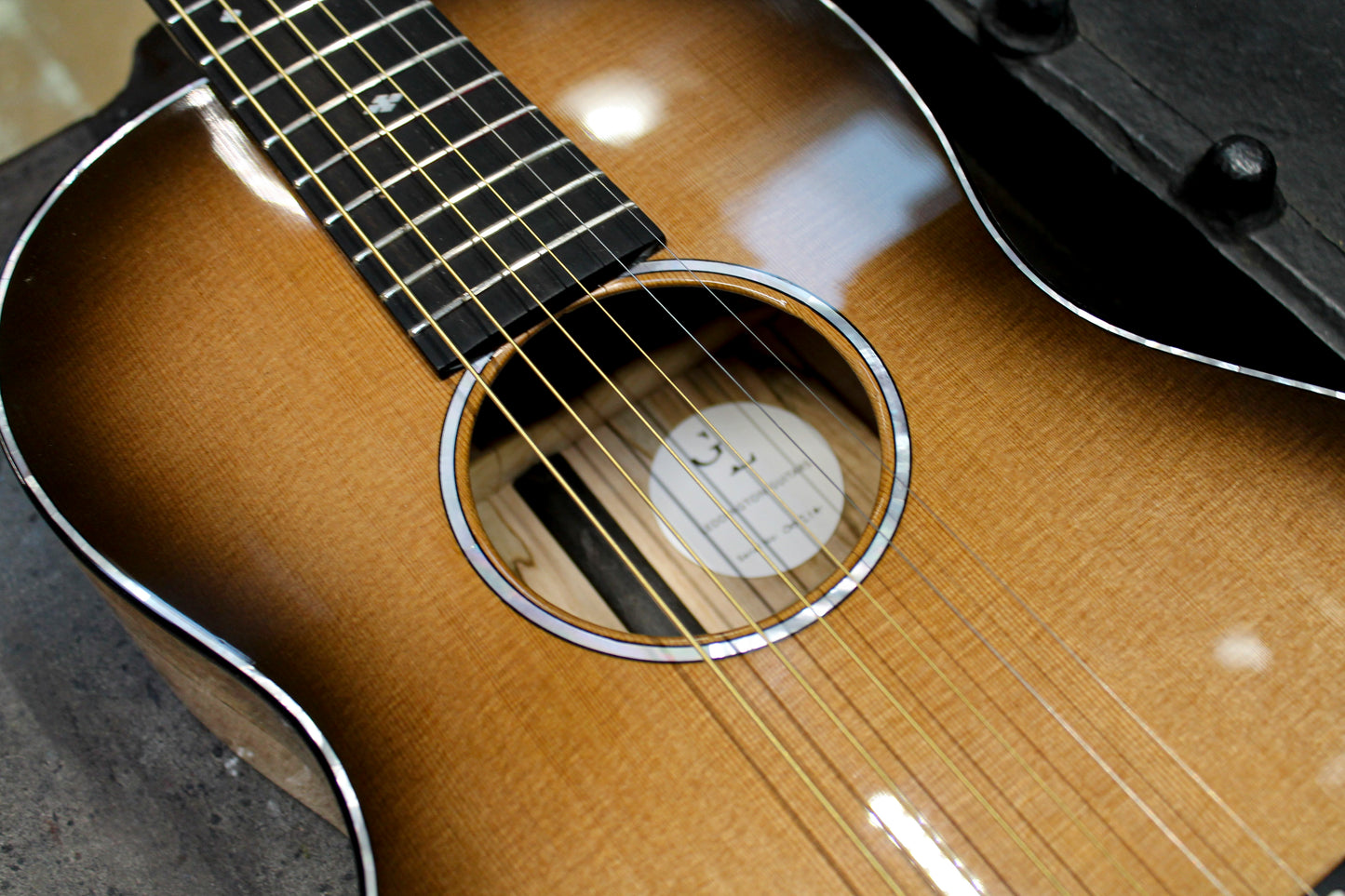 Leddington Guitars - Western Red Cedar, Ambrosia Maple Shade Top Model-1