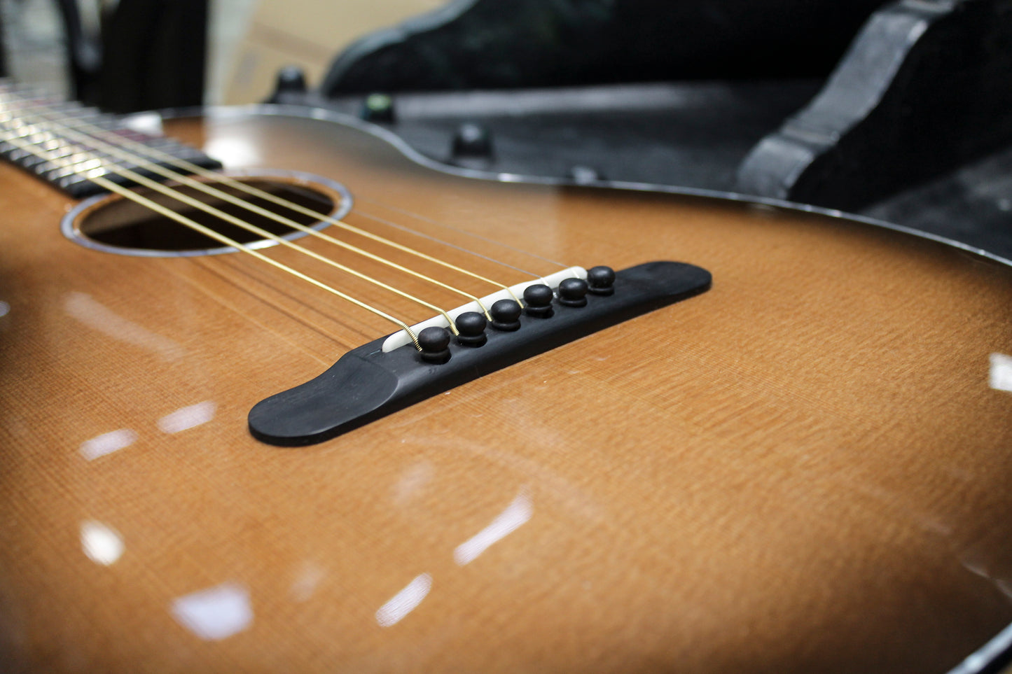Leddington Guitars - Western Red Cedar, Ambrosia Maple Shade Top Model-1
