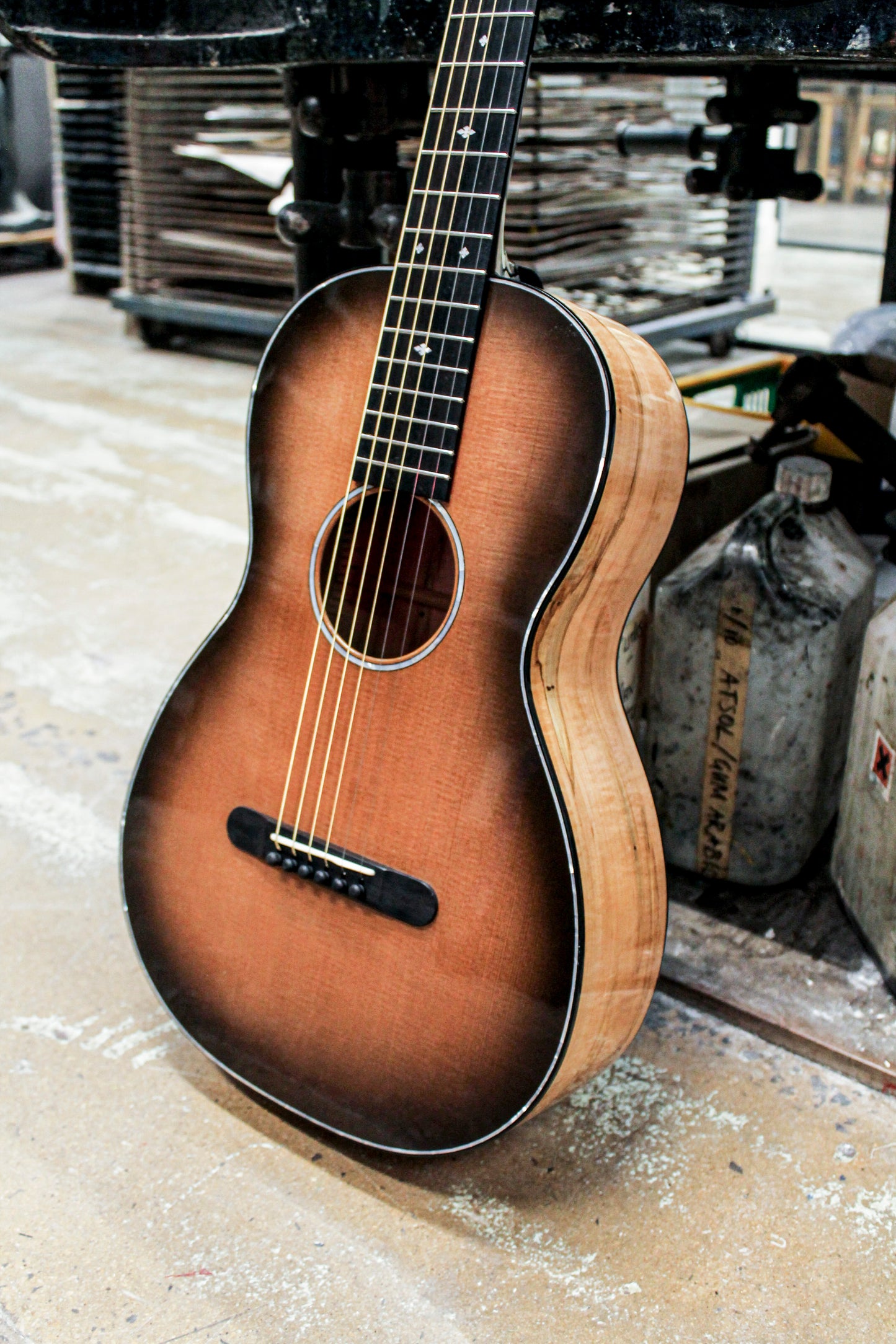 Leddington Guitars - Western Red Cedar, Ambrosia Maple Shade Top Model-1