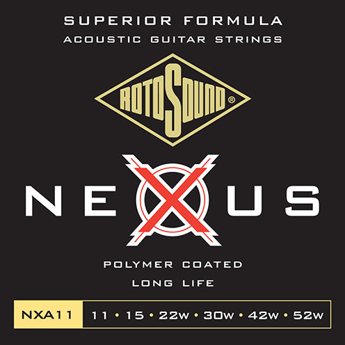 Rotosound NXA10 Nexus Polymer Extra Light Coated Acoustic Strings